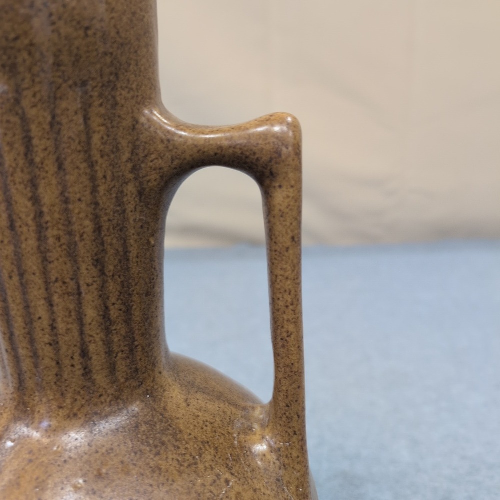 Vintage Monmouth Pottery‎ Brown Speckled Stoneware Pitcher Maple Leaf USA - Picture 3 of 10